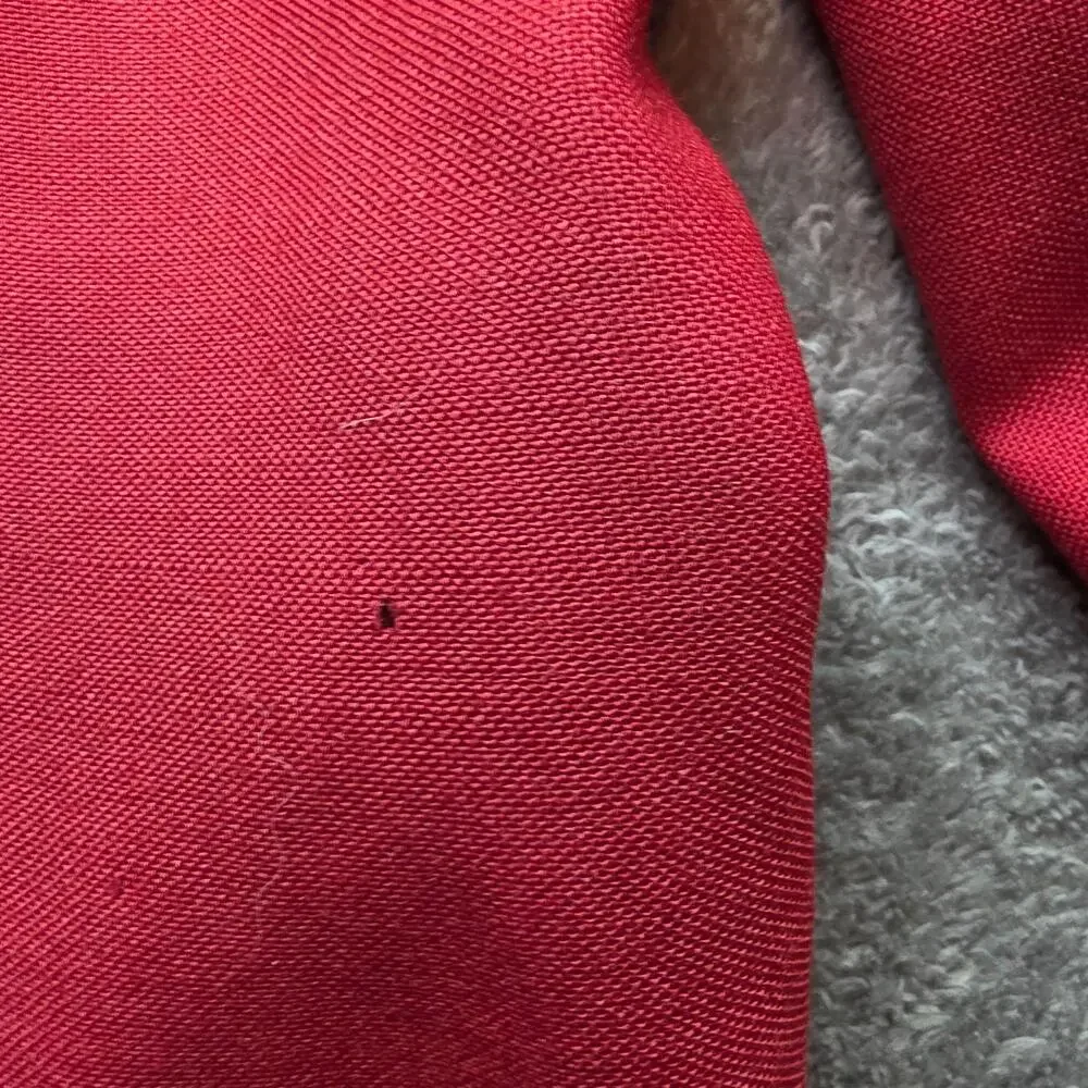 Christian Dior Vintage Blazer Mens L Red Classic Fit Notch Lapel Jacket FLAWS